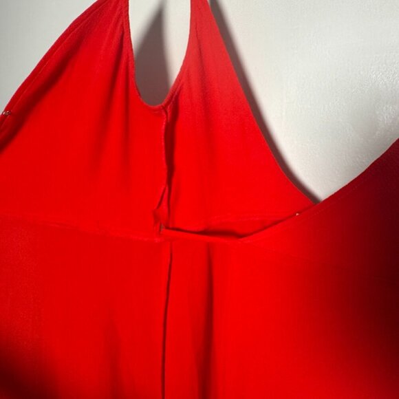 Revolve x Show Me Your Mumu Meghan Wrap Dress Tomato Red Pebble Sz Medium - Picture 9 of 11